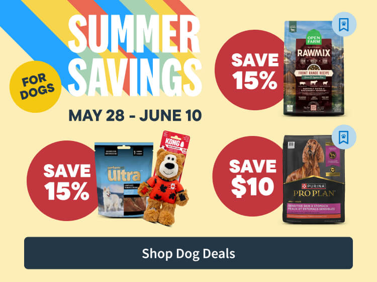 Summer Savings for dogs - May 28 to June 10 - Shop Dog Deals