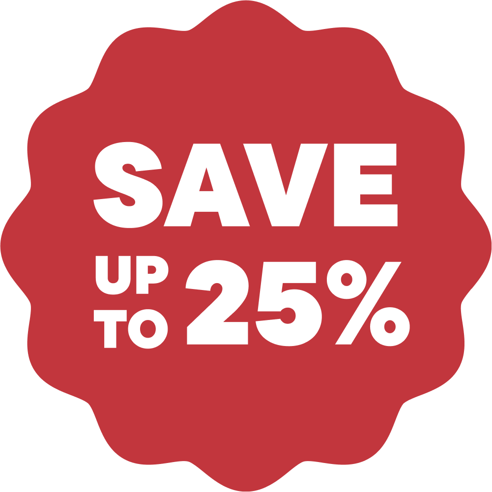 Save up to 25%