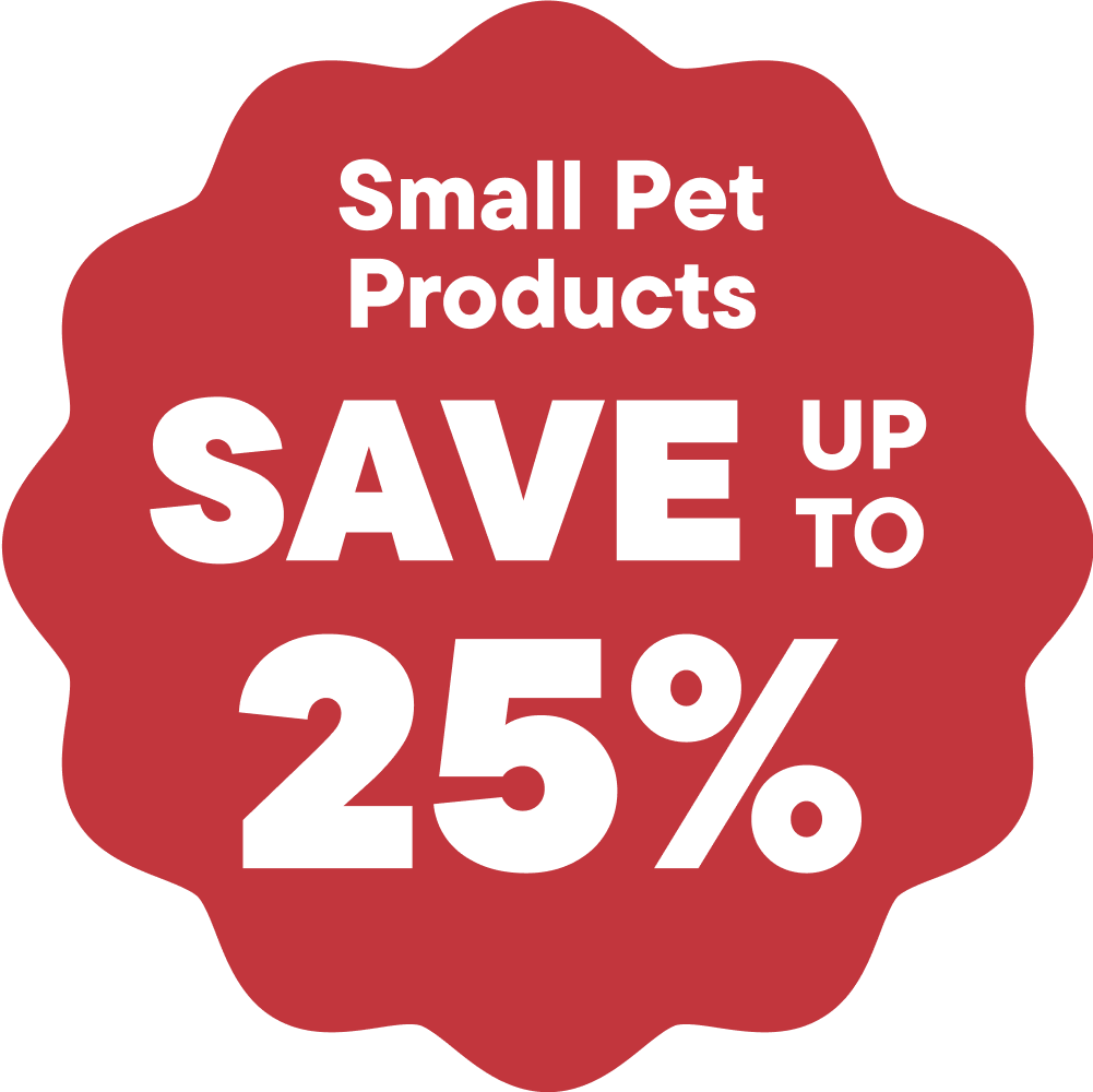 Small pet products save up to 25%