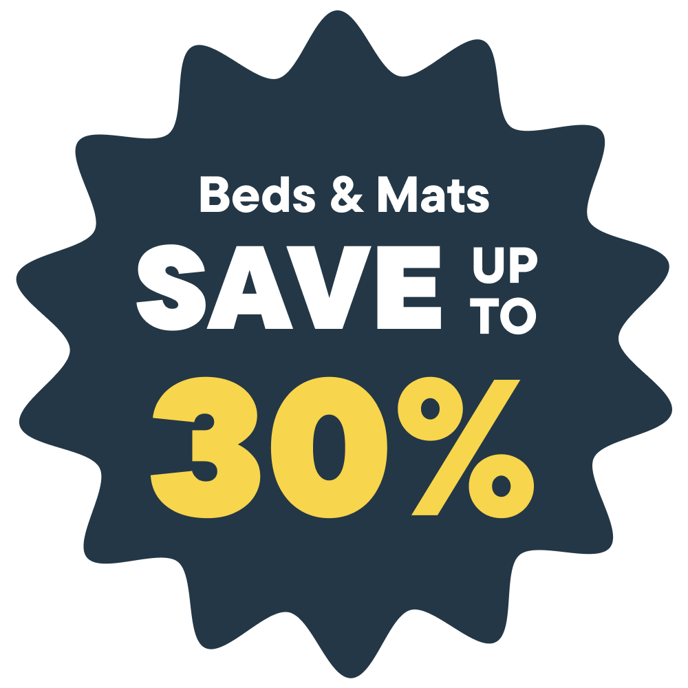 Bed & Mats. Save up to 30%