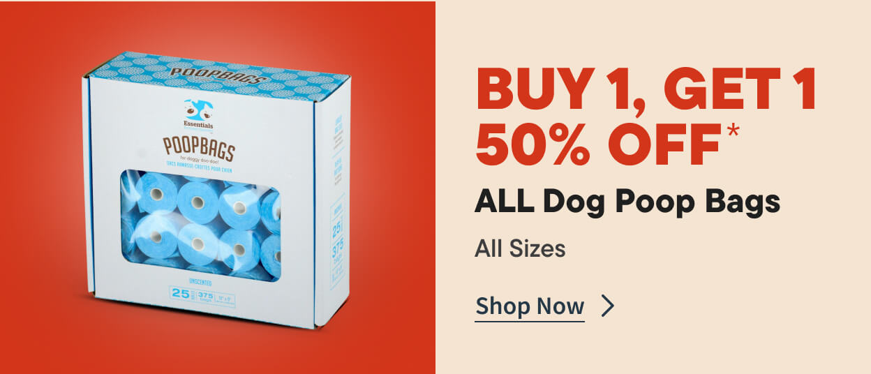 Buy 1 Get 1 50% off on All Dog Poop bags. Shop Now