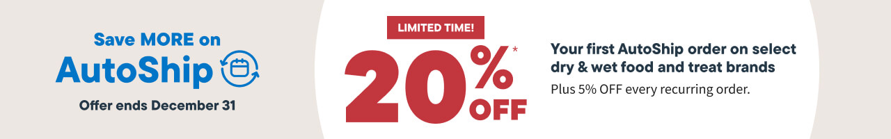 Get 20% OFF your first AutoShip order on food and treats from these dog and cat food brands   — plus enjoy 5% OFF every recurring order!