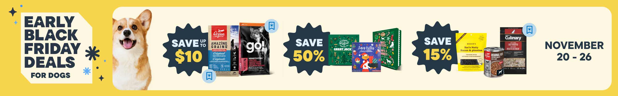 PLP - Early Black Friday Sale for Dogs 2025 - Dog Deals Hero Banner
