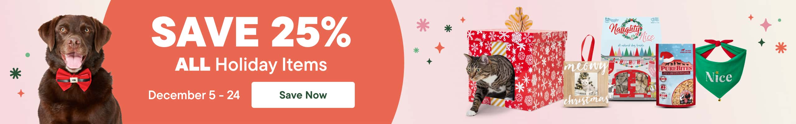 Save 25% on All Holiday Items Dec 5 - 24