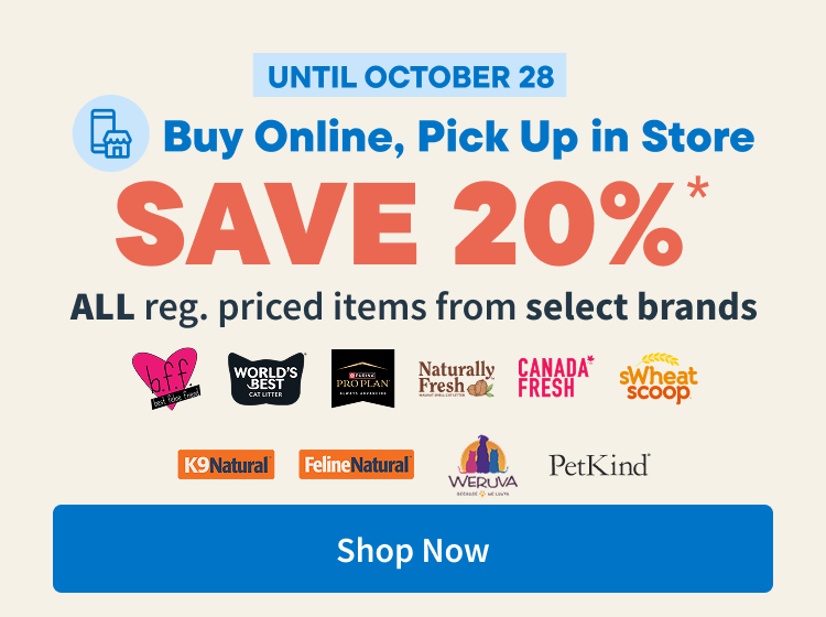 Buy Online, Pickup in Store. Save 20% OFF on all reg. priced items  from select brands. Shop Now