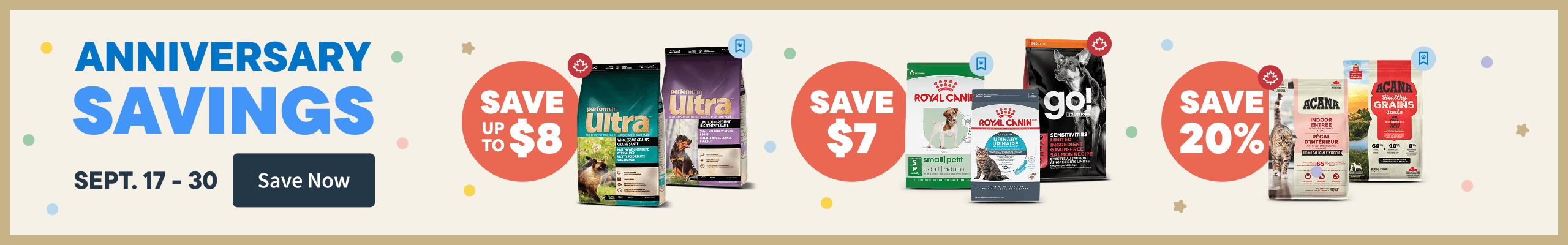 Anniversary Savings - Sept 17-30. Save Now