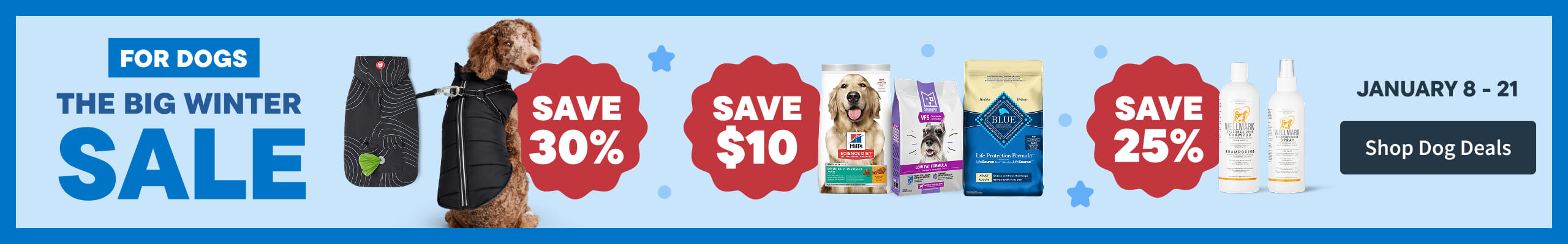 Season Savings for Dogs December 4-10. Shop Dog Deals