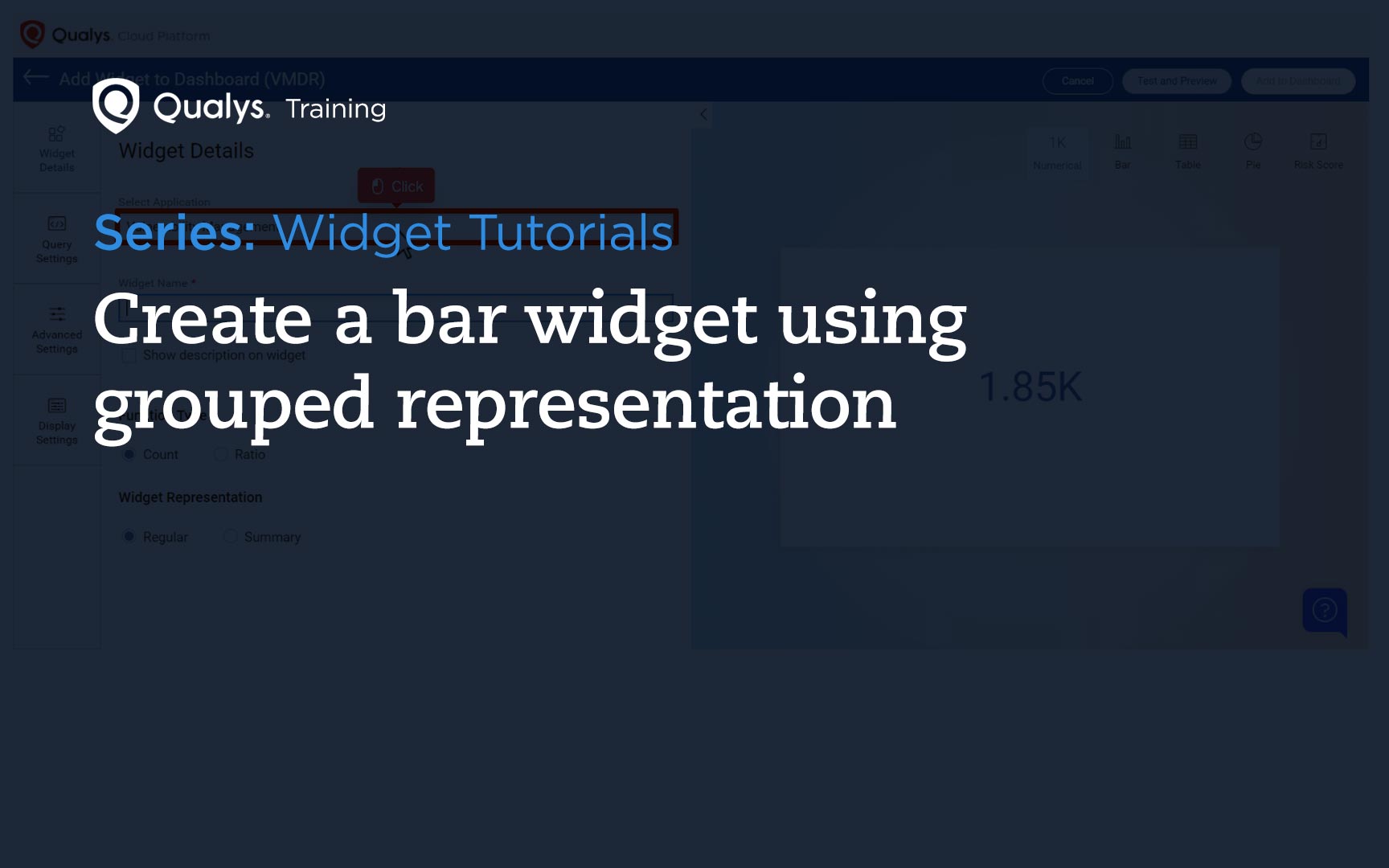 Create a bar widget using grouped representation