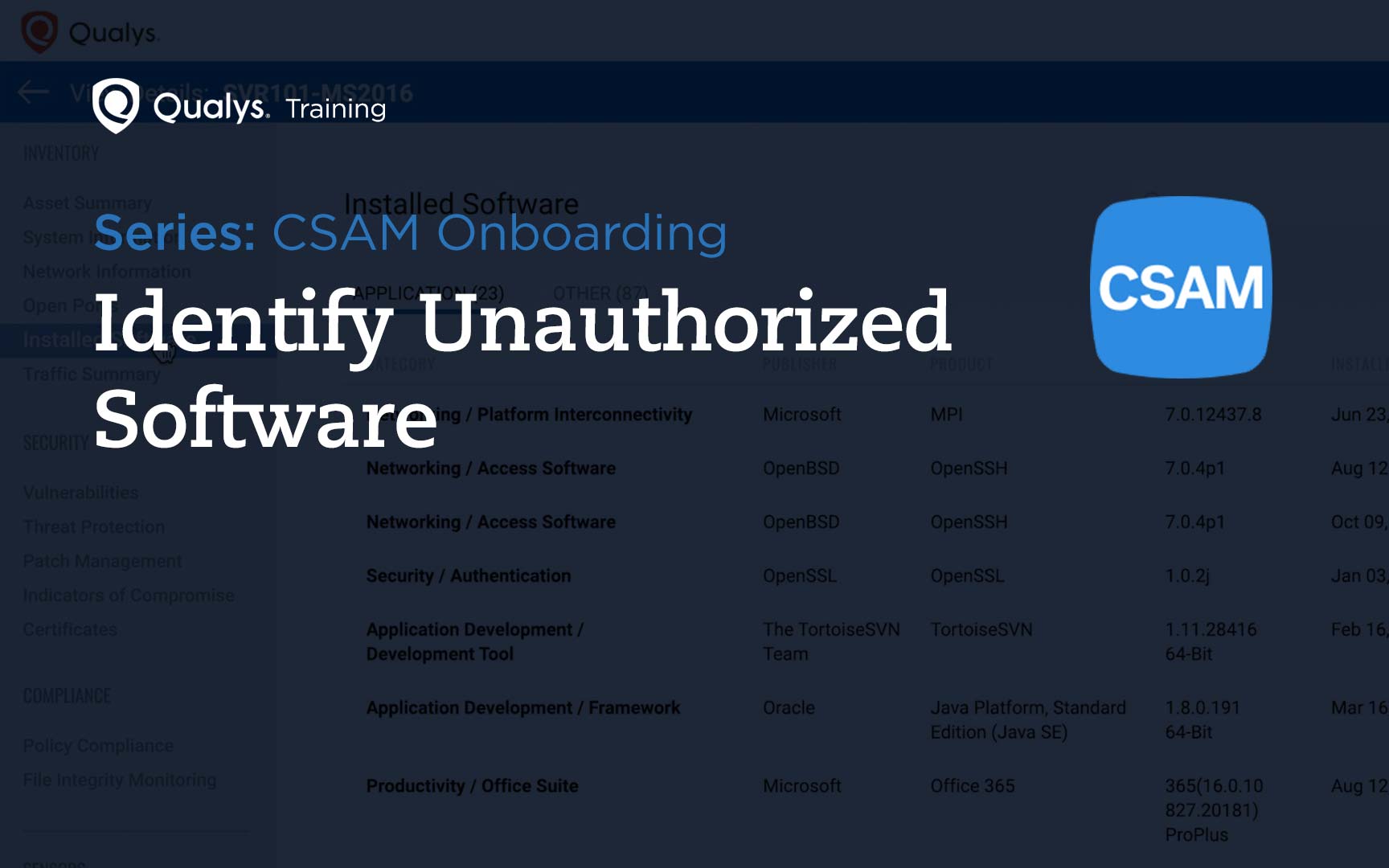 Identify Unauthorized Software