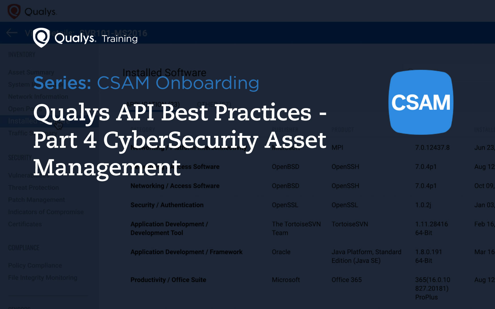 Video Library: How-To: CSAM | Qualys, Inc.