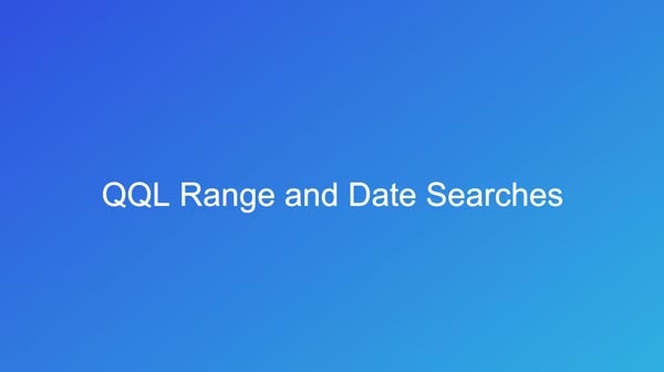 Range and date searches