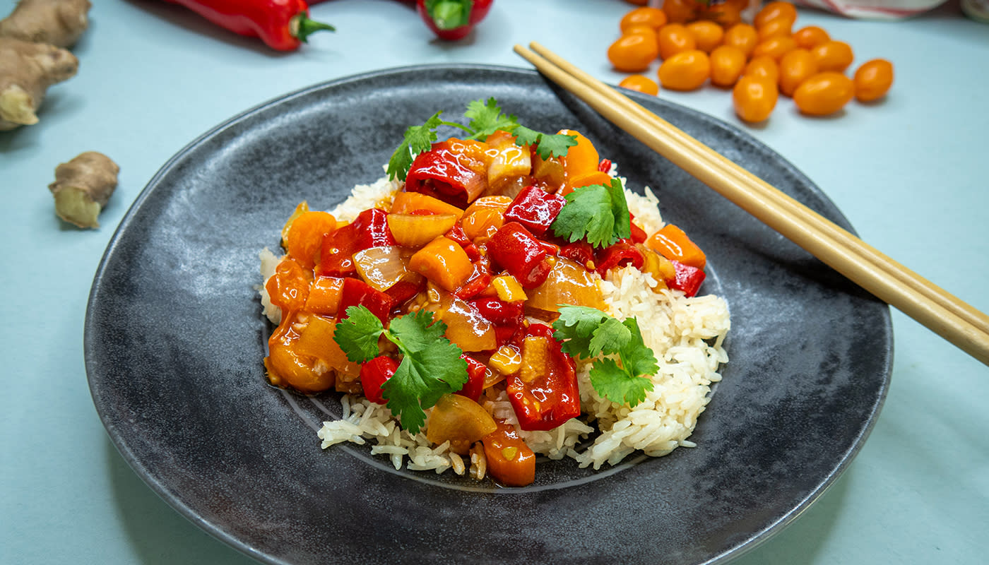 Sweet and sour grönsaker
