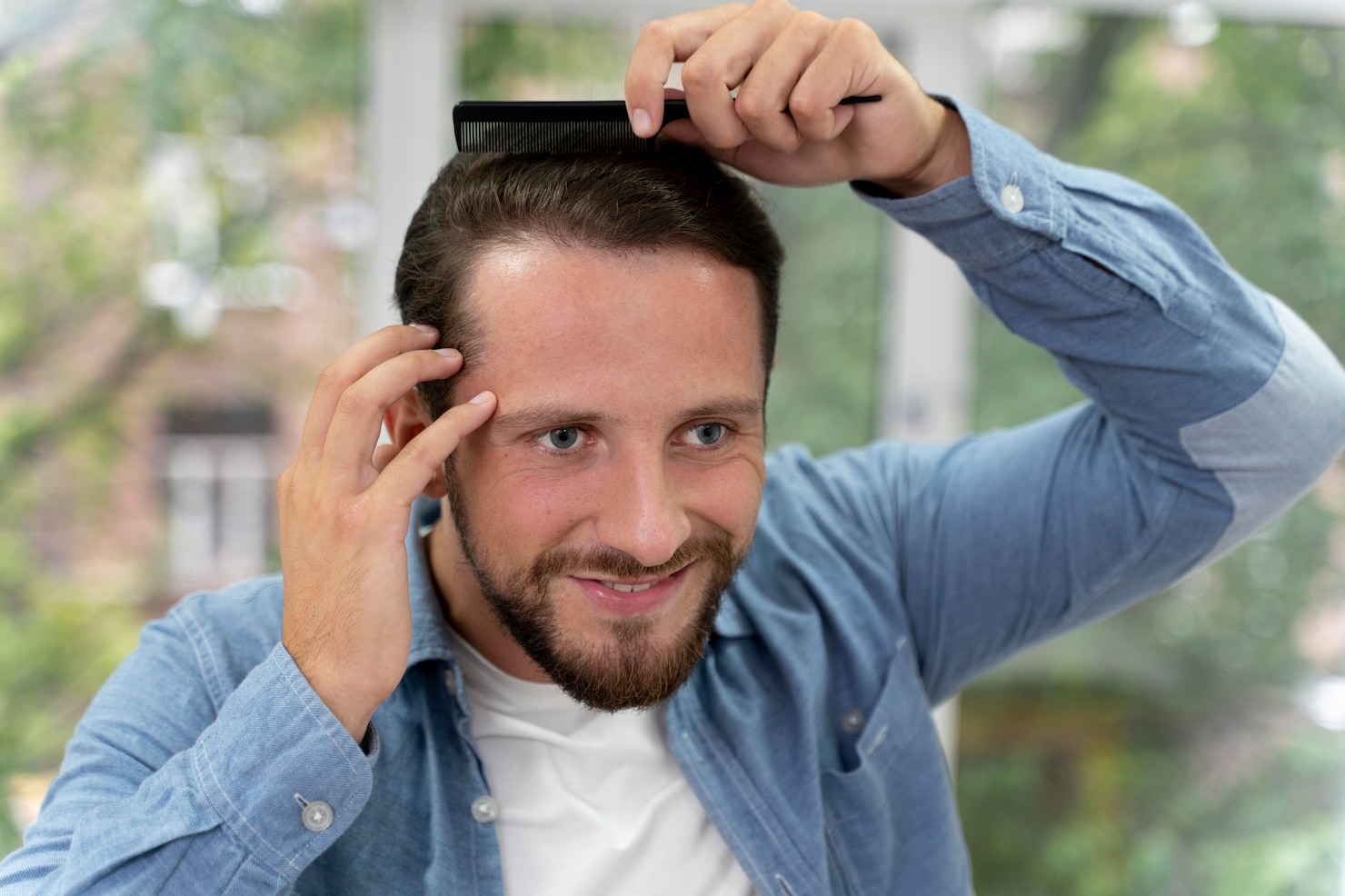 adult-male-brushing-his-hair 23-2149106317