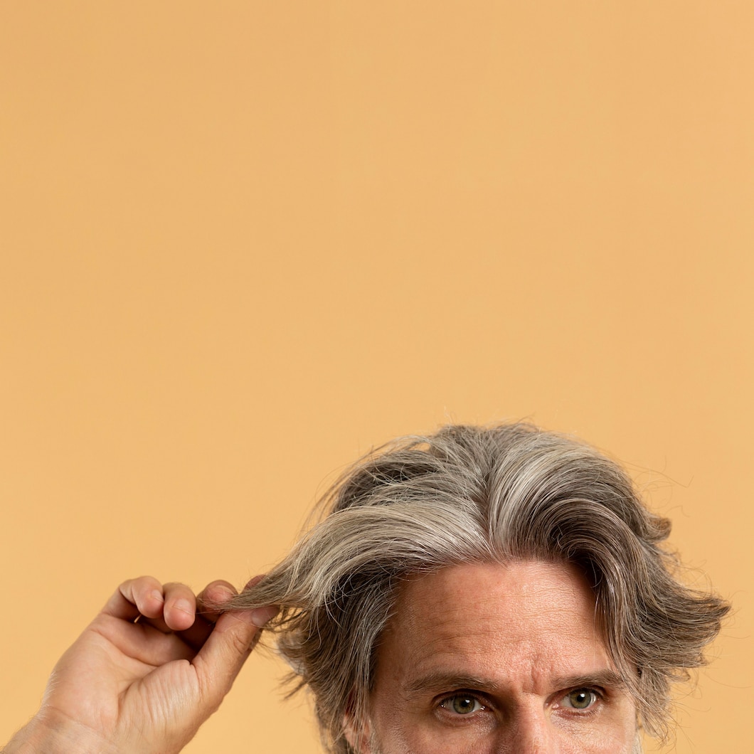 front-view-elder-man-holding-his-gray-hair 23-2148621168