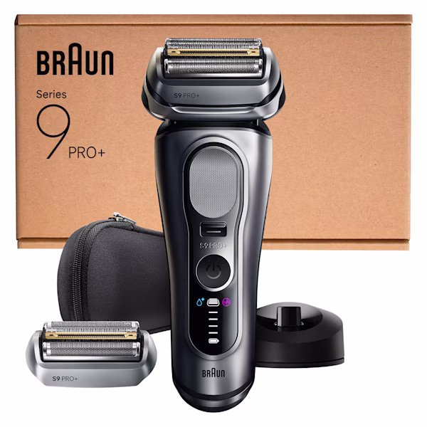 Braun Series 9 Pro+ 9617psi Rasierer mit Reise-Etui, Ladestation und Ersatzrasierkopf. Braun Series 9 Pro+ 9617psi Rasierer mit Reise-Etui, Ladestation und Ersatzrasierkopf.