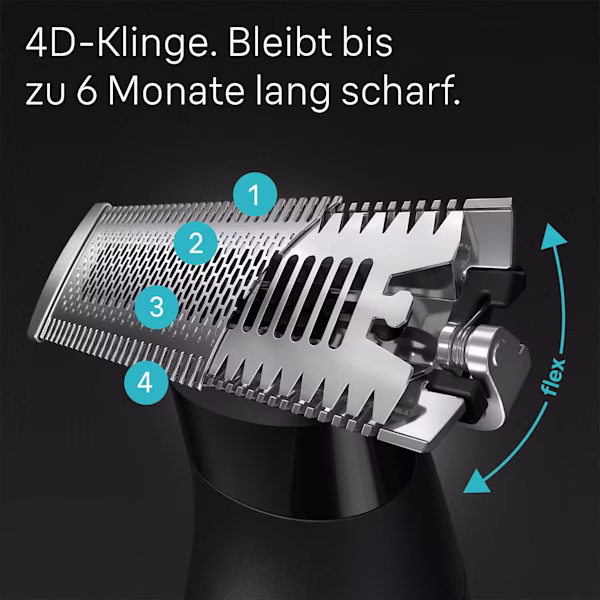 Rasierkopf mit 4 Elementen Rasierkopf mit 4 Elementen