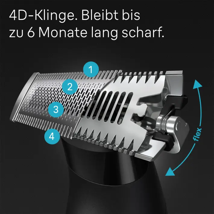 Braun Series XT3200: Multi-Grooming-Kit Braun effizienter DE 4D-Klinge mit 