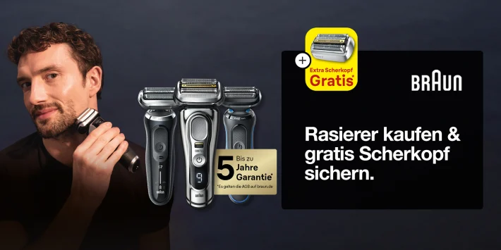 Rasierer kaufen & gratis Scherkopf sichern