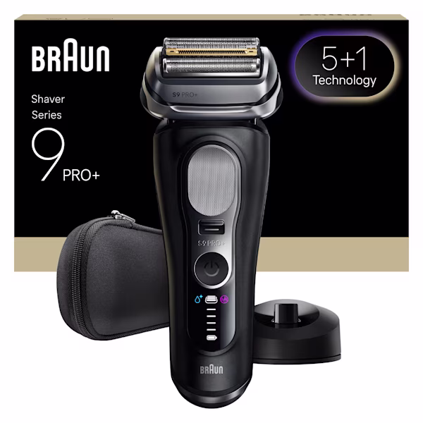 Braun Series 9 Pro+ 9610s Rasierer mit Reise-Etui und Ladestation. Braun Series 9 Pro+ 9610s Rasierer mit Reise-Etui und Ladestation.