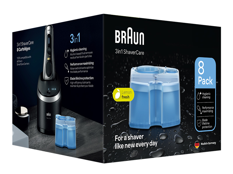 Braun 3-in-1 ShaverCare Reinigungskartuschen, 8er Pack
