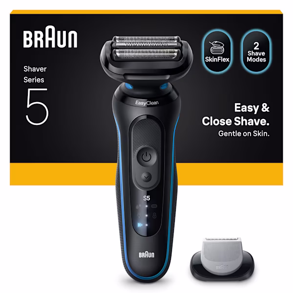 Bild des Series 5 B1600s Rasierersets mit Bodygroomer-Aufsatz. Bild des Series 5 B1600s Rasierersets mit Bodygroomer-Aufsatz.