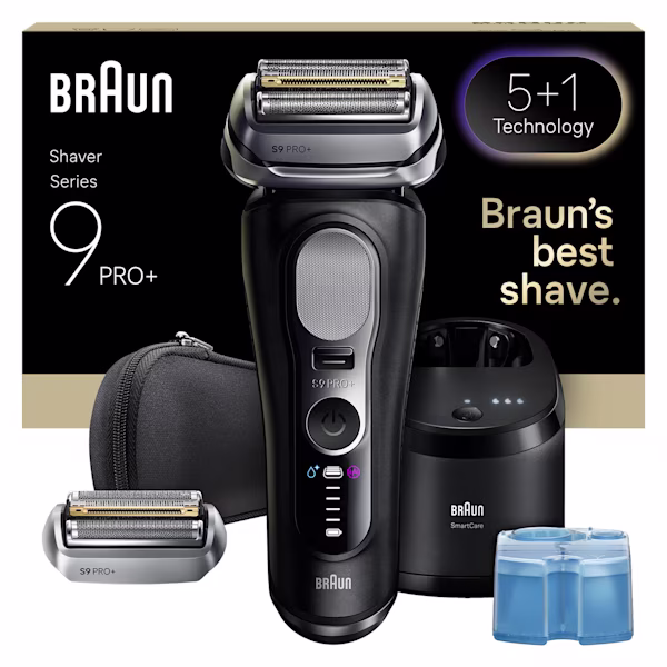 Braun Series 9 Pro+ 9660ccps Rasierer mit Reise-Etui, Ersatz-Scherkopf und Reinigungsstation. Braun Series 9 Pro+ 9660ccps Rasierer mit Reise-Etui, Ersatz-Scherkopf und Reinigungsstation.