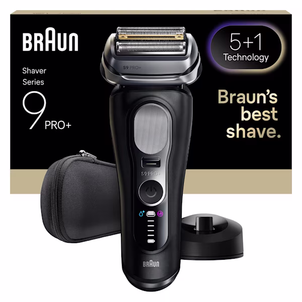 Braun Series 9 Pro+ 9610s Rasierer mit Reise-Etui und Ladestation. Braun Series 9 Pro+ 9610s Rasierer mit Reise-Etui und Ladestation.