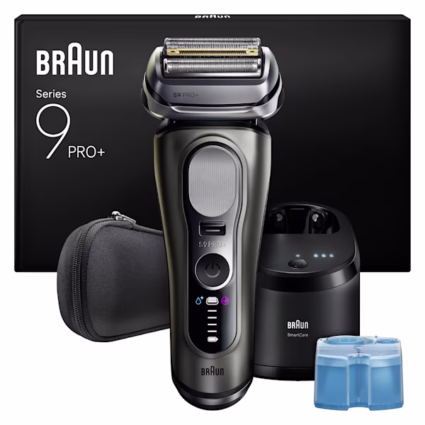 Braun Series 9 Pro+ 9665cce mit Reise-Etui und 6-in-1 SmartCare Reinigungsstation. Braun Series 9 Pro+ 9665cce mit Reise-Etui und 6-in-1 SmartCare Reinigungsstation.