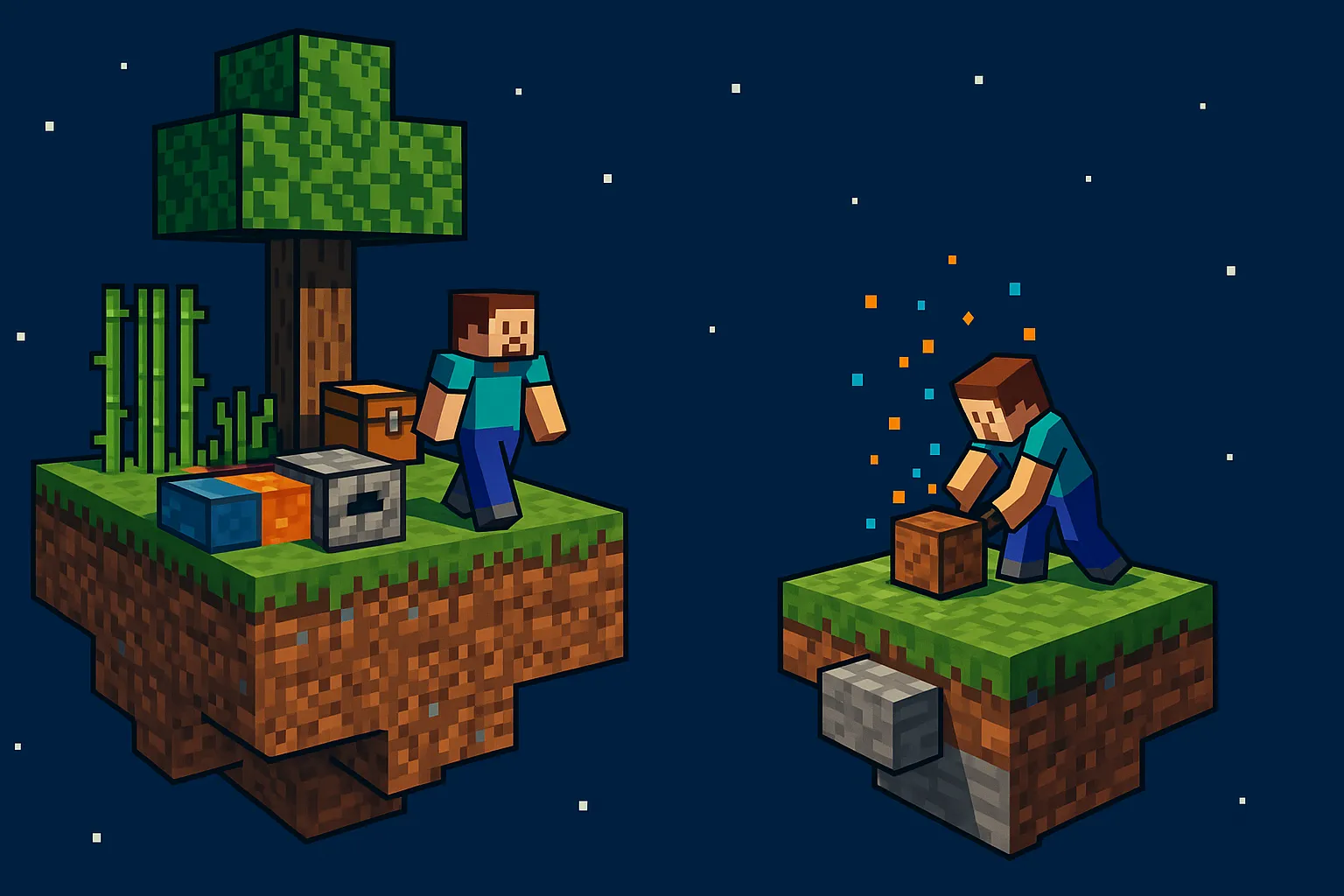 Skyblock classique ou OneBlock: différences clés