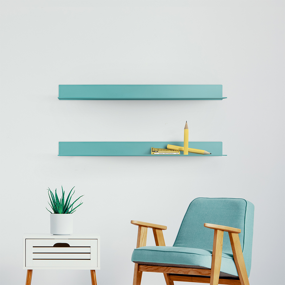 Tromso Steel Floating Shelf + Coat Rack | Shelfology