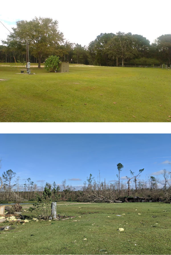 Jim and Alison Browne (landowner, FL)-Before and After Hurricane Michael