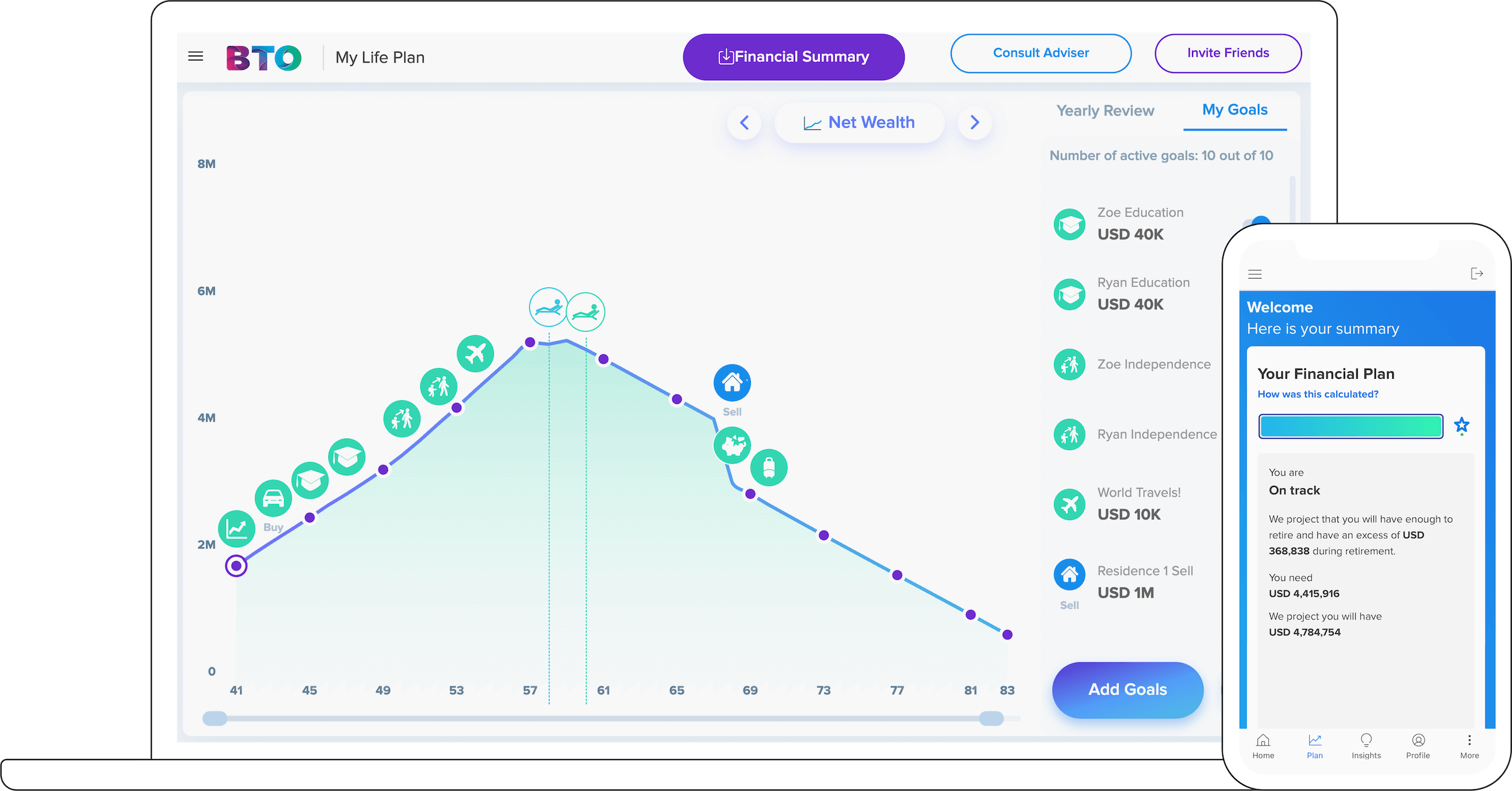 Users can set-up your initial plan in minutes