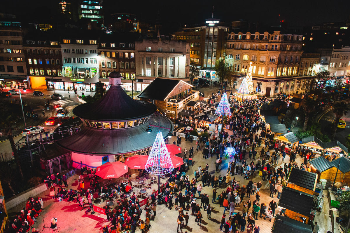 bournemouth christmas market 2019 view