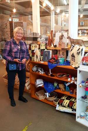 Jo Vallis, Chair, with stall