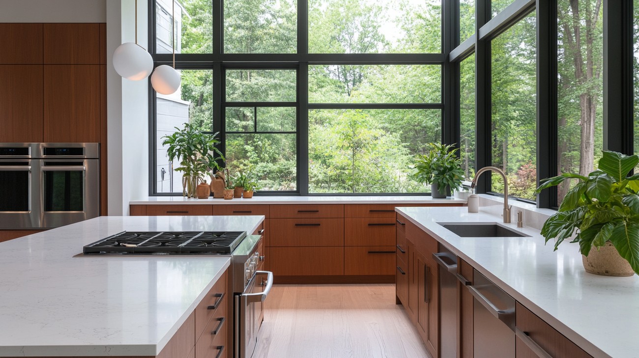 white quartz kitchen countertops photo
