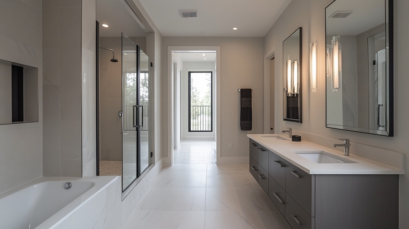quartz shower walls photo