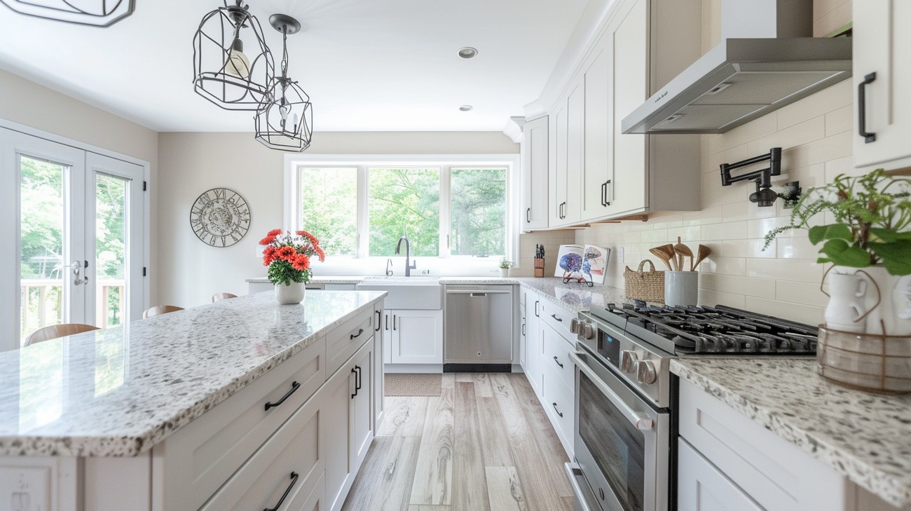refinishing kitchen cabinets photo