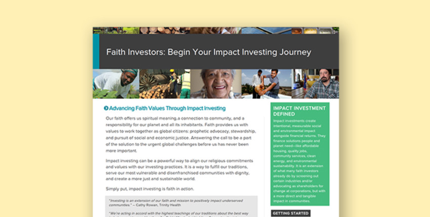 Faith Investors Begin Your