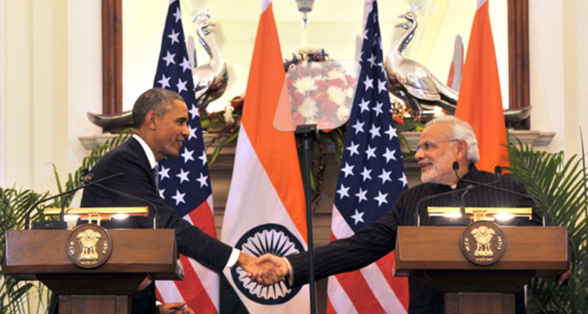 Prime Minister Modi and President Obama shake hands during a joint press interaction1
