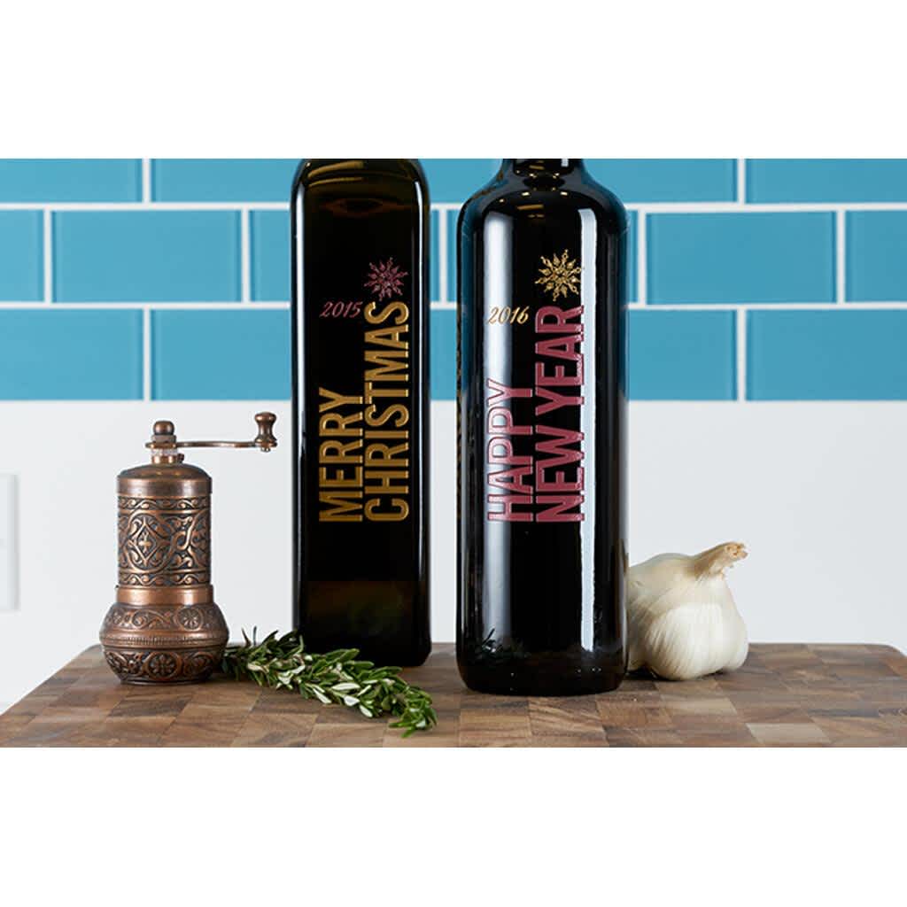 Personalized Etched Olive Oil and Vinegar Holiday gifts