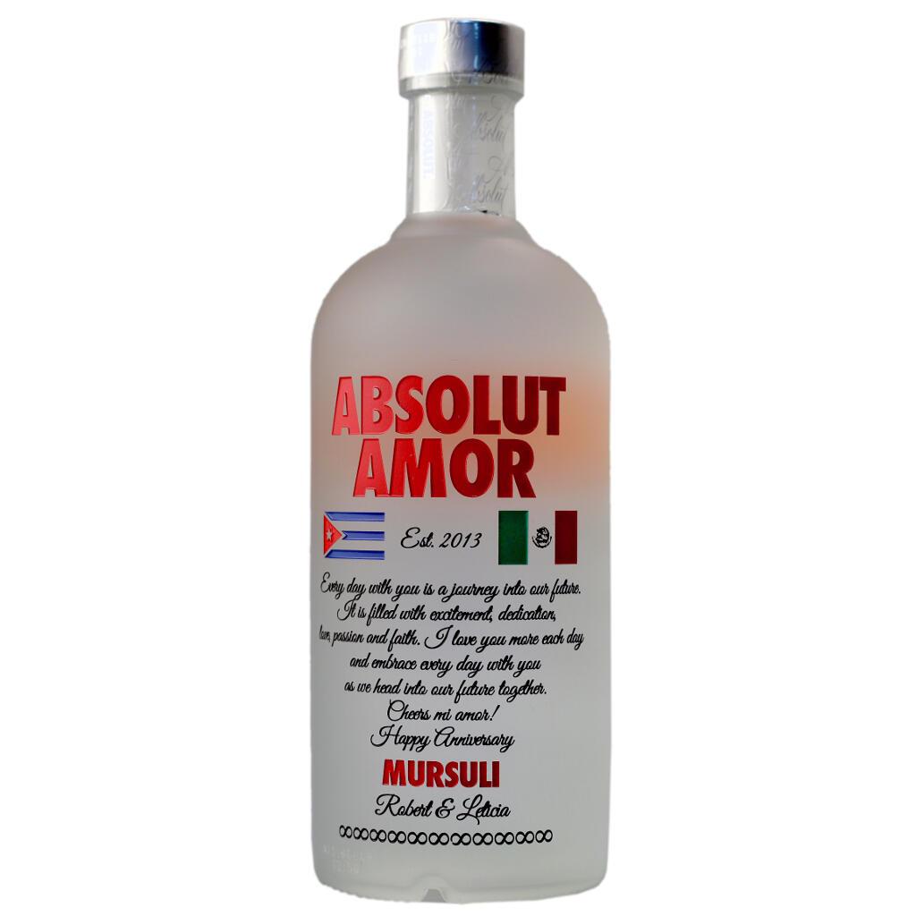 personalized vodka bottle