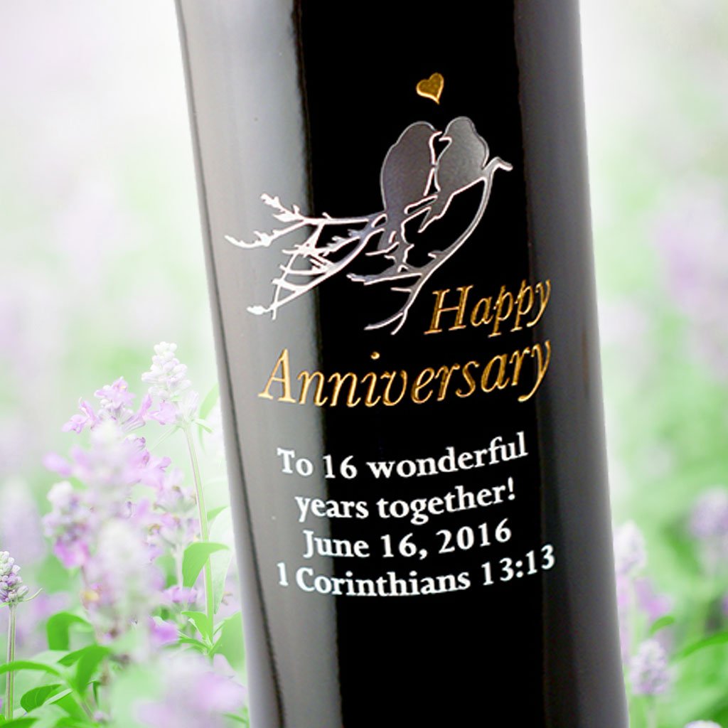 Personalized Anniversary Wine Bottle & Box Gift Sets EtchingX