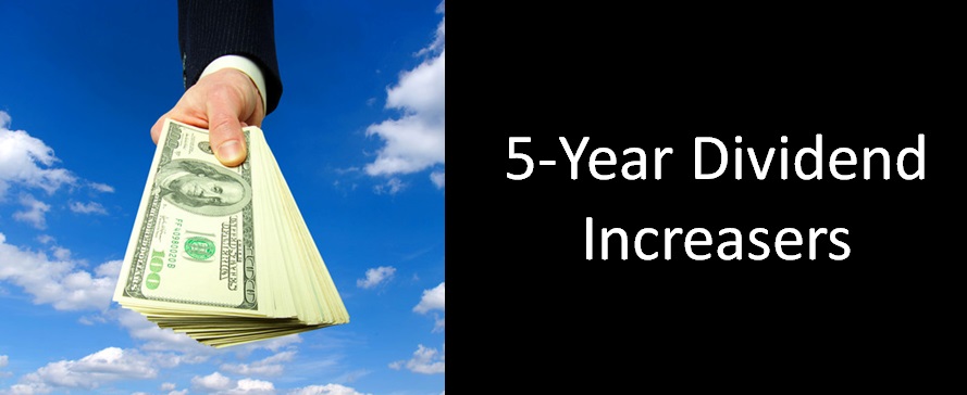 5 year dividend increasers