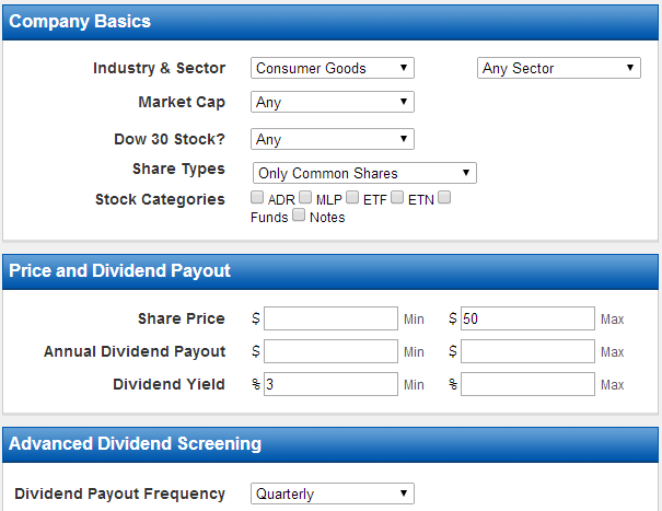 Stock Screener Tool