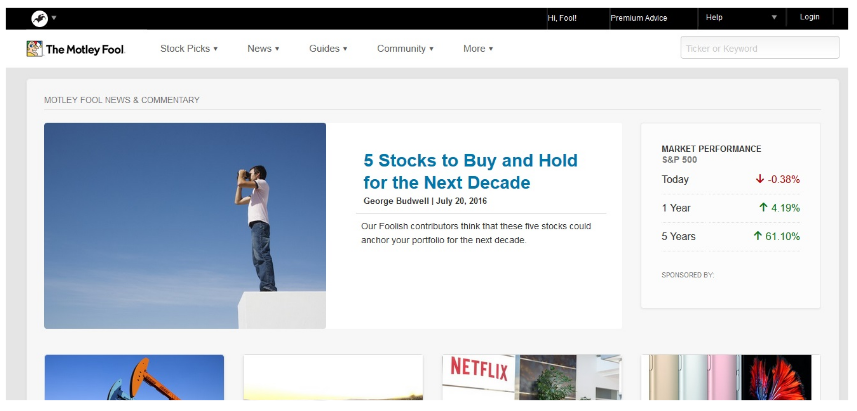 Motley Fool Screenshot