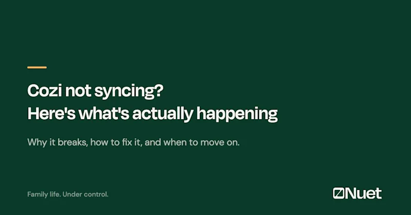 Cozi Not Syncing? Here's What's Actually Happening (2026 Fix)