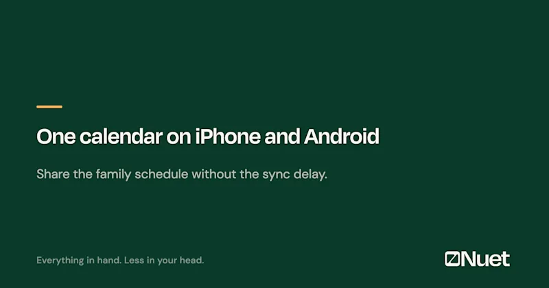 How to share a family calendar between iPhone and Android