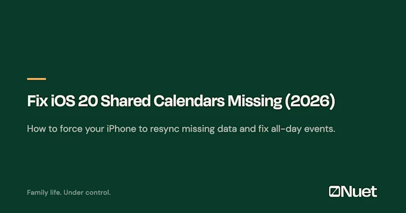 Step-by-Step: Fix iOS 20 Shared Calendars (2026)
