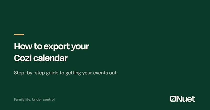 How to Export Your Cozi Calendar (Step-by-Step Guide)