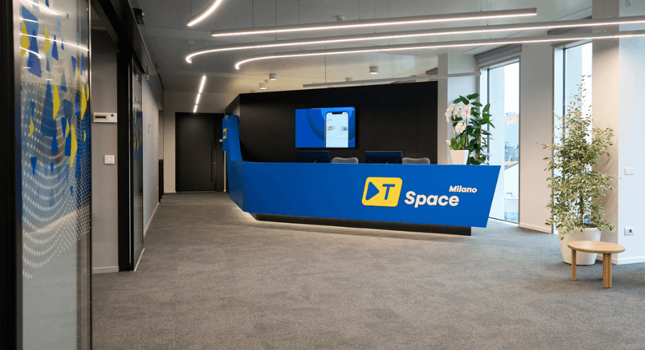 T-Space Milano, la nuova sede di Telepass nella capitale lombarda.